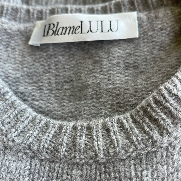 IBlameLULU- Gray Ribbed Crew Neck Sweater - Picture 5 of 7